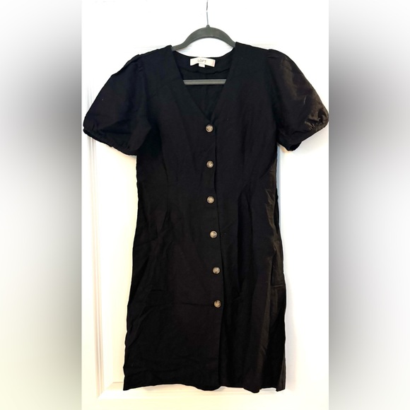 Black Button-Down Dress - Picture 4 of 8